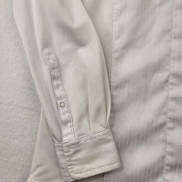 Ariat Pro Series Big Kids White Long-Sleeve Show Shirt Snap Medium (callout) - Picture 7 of 12